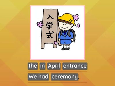 小学校英語　We had school event in month