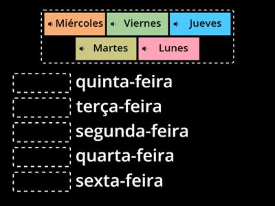 Días de la semana - Español/Portugués