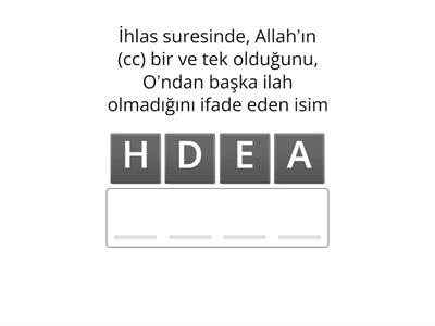 İhlas suresi etkinlik 2