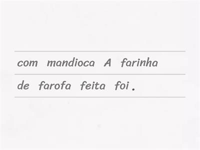 2° ANO - ORDENE COMO FRASES