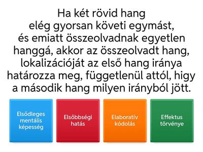 Glosszárium gyakorló feladatok (pszichológia)