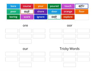 Letterland Word Sort - Unit 23