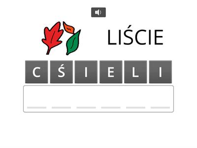 JESIENNE LIŚCIE SŁOWA