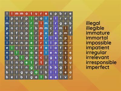 ill-, im-,ir- prefixes