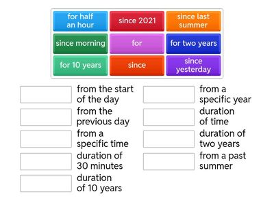 Prepositions of Time: Since vs For