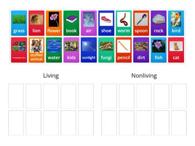 SCIENCE 5.9A - Living and Nonliving Things Sort