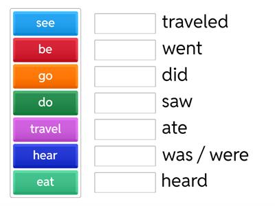 Simple Past Memory game