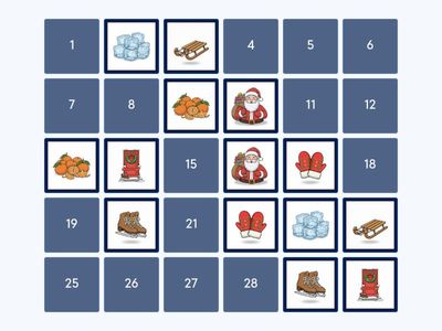 Зимове меморі. Складний рівень ⭐️