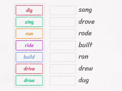 Past tense verbs - irregular