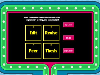 Vocabulary (The Writing Process)