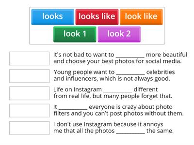 Social media (look/looks like)
