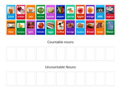 COUNTABLE AND UNCOUNTABLE NOUNS