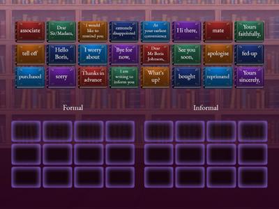 Formal/Informal letters