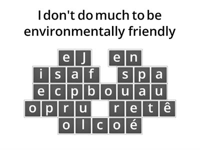 L'environnement - anagram sentences