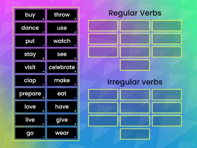 REGULAR AND IRREGULAR VERB?