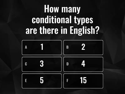 Conditionals Quiz