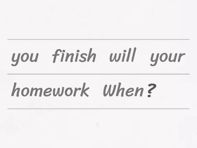 Future Tense Will Questions Unscramble