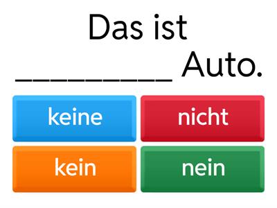 "kein" oder "nicht"