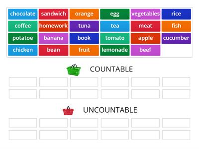 COUNTABLE / UNCOUNTABLE