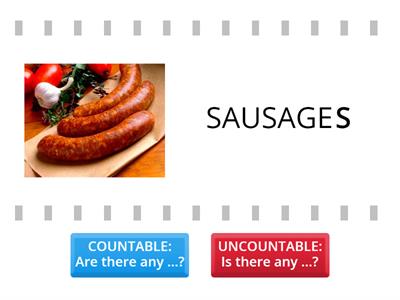 Countable and uncountable nouns (FOOD)