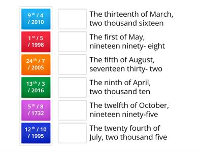 Matching the Dates