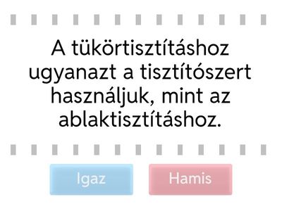 Ablak- és tükör tisztítás