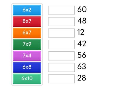  Таблица умножения на 6, 7