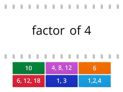  F1 Factors and Multiples