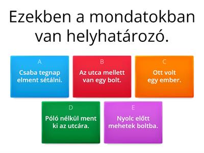 A határozók felismerése