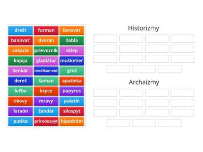 Historizmy/archaizmy