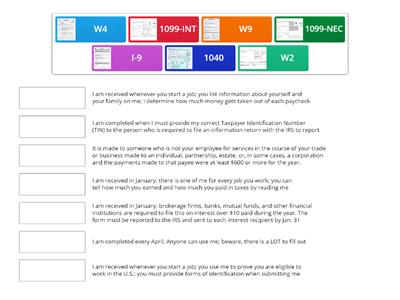 Compare Tax Forms and Their Purpose