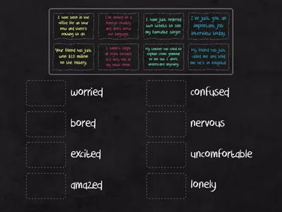 Speakout Pre-Int, unit 11, Present Perfect + Feelings match-up