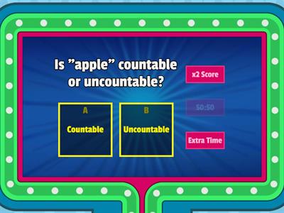 Countable and Uncountable Nouns