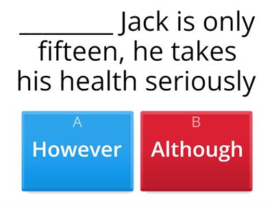 Transition words B2 & C1