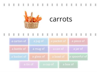 Vocabulary: Food Containers