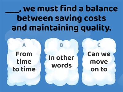 Outcomes Upper U6 quiz