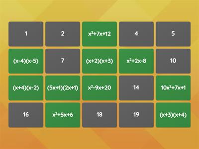 Binomial Expansion Match ups