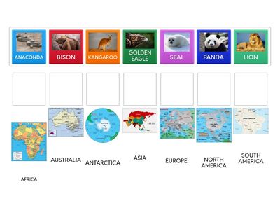 Week 14 - Animals and Continents Match