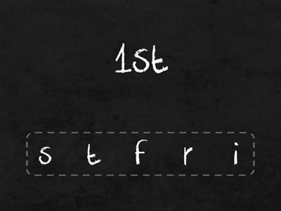 Ordinal Numbers (1st-20th)