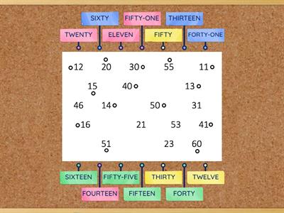Numbers 1 - 60