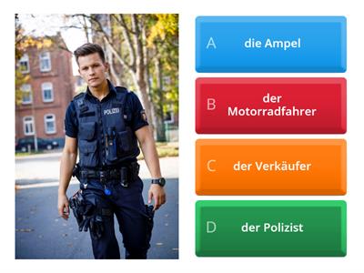 Unterwegs in der Stadt Wortschatz-Quiz