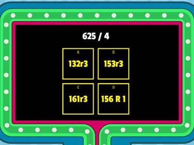 Long Division  quiz