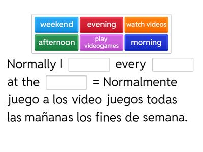 Spanish N4 Media Gap fill
