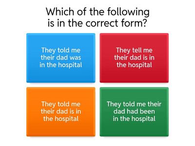 Direct and indirect speech questions