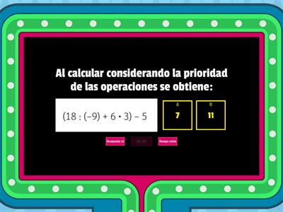   Operaciones Combinadas de Números Enteros