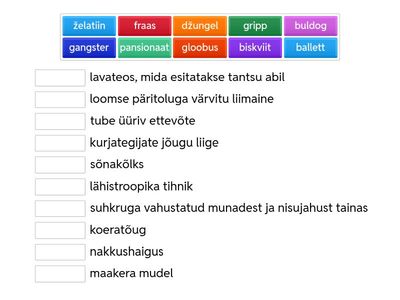  Võõrsõnad 4. klass