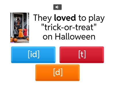 Regular Verbs Endings in the Past Simple with Halloween