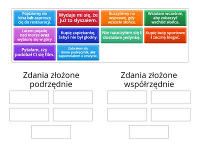  Zdania złożone współrzędnie i podrzędnie