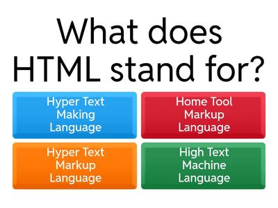 HTML Basics Quiz grade 8 