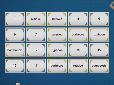 Matching Pairs (ue, ui, ew, oo) 